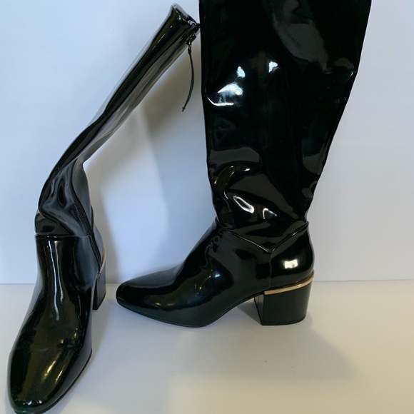 Zara basic patent leather boots - Picture 7 of 8